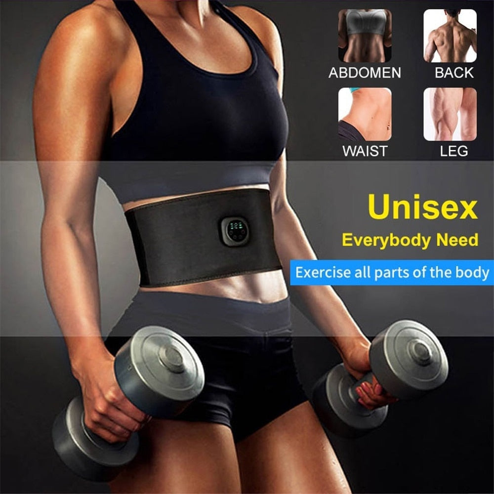 EMS Fitness Trainer Belt Waist Support Abdominal Muscle Stimulator