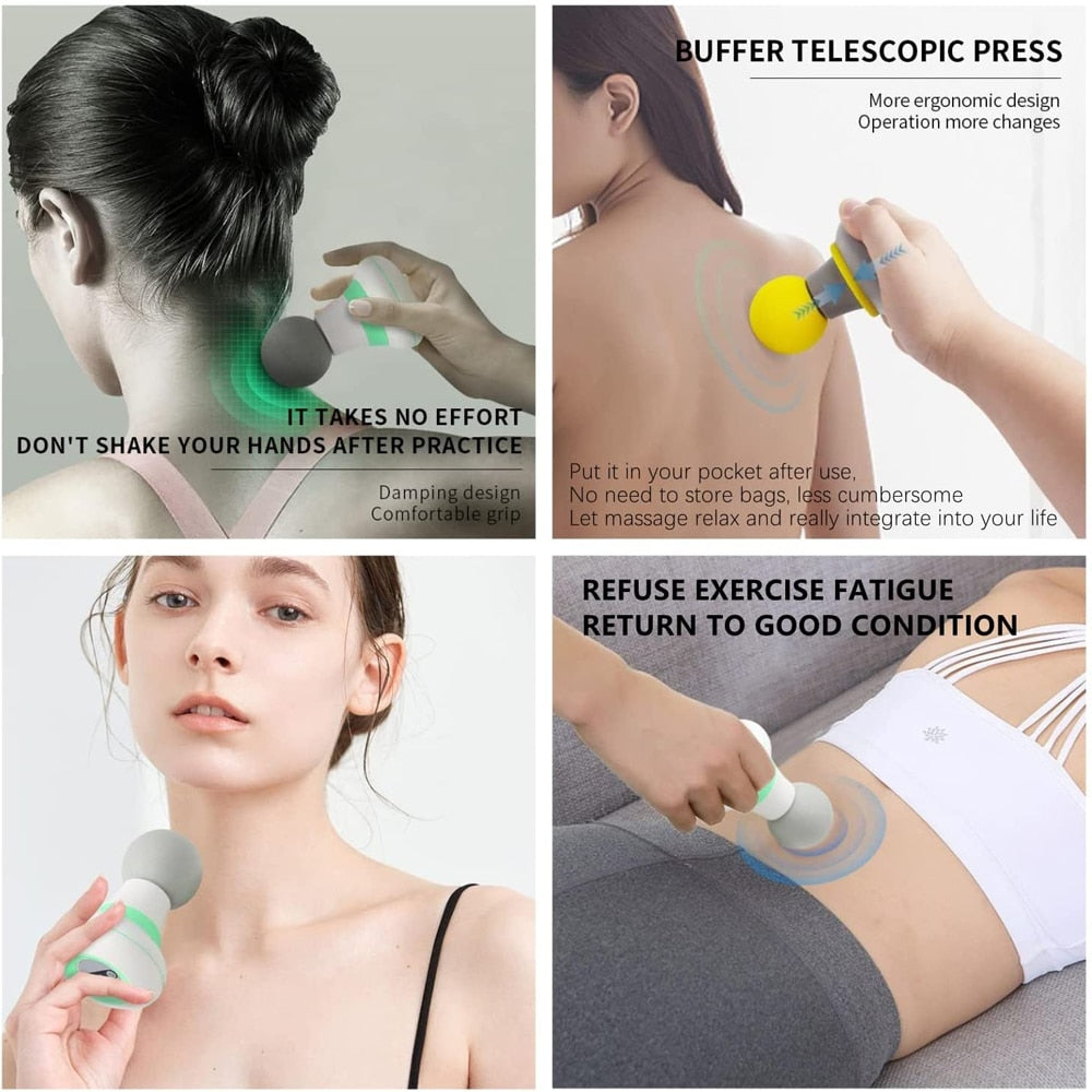 Electric Mini Handheld Massage Gun 6 Speed Vibration Fitness Massager