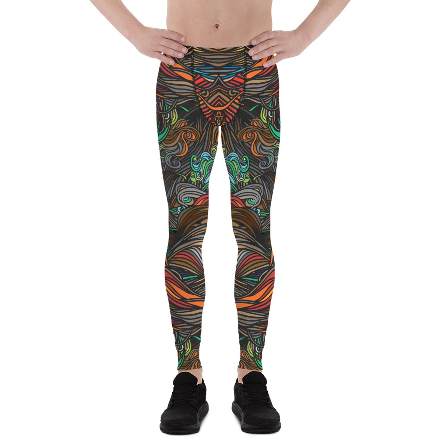 Abstract Swirls Leggings for Men