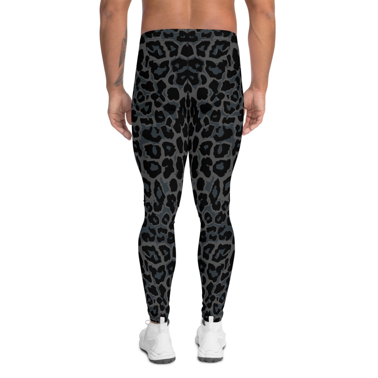 Black Leopard Spots Men's Leggings