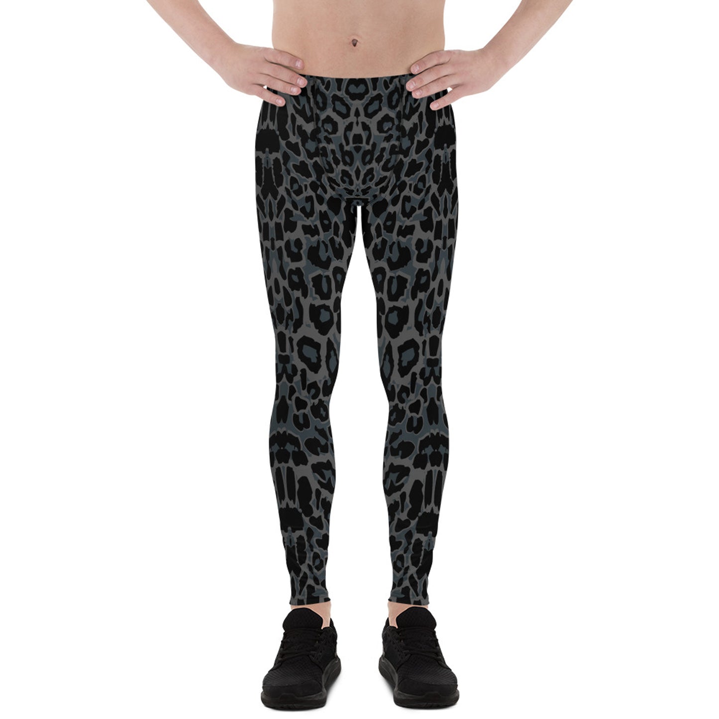 Black Leopard Spots Men's Leggings