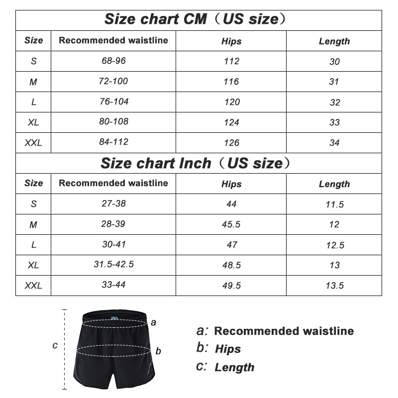 Running Shorts Men 2 in 1 Sport Athletic Crossfit Fitness Gym Shorts