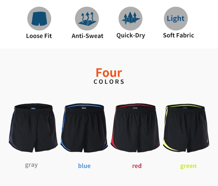 Running Shorts Men 2 in 1 Sport Athletic Crossfit Fitness Gym Shorts