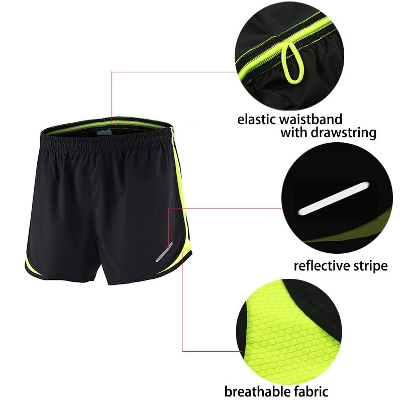 Running Shorts Men 2 in 1 Sport Athletic Crossfit Fitness Gym Shorts