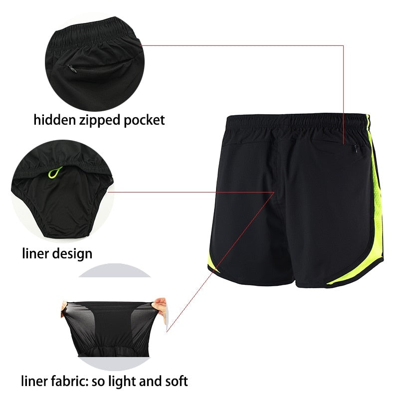 Running Shorts Men 2 in 1 Sport Athletic Crossfit Fitness Gym Shorts